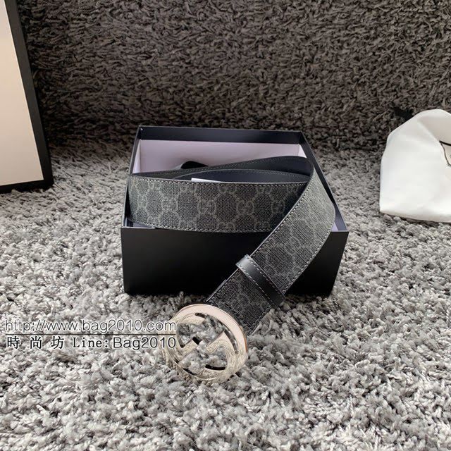 Gucci男士皮帶 古奇防水經典雙G互扣腰帶  jjp1587
